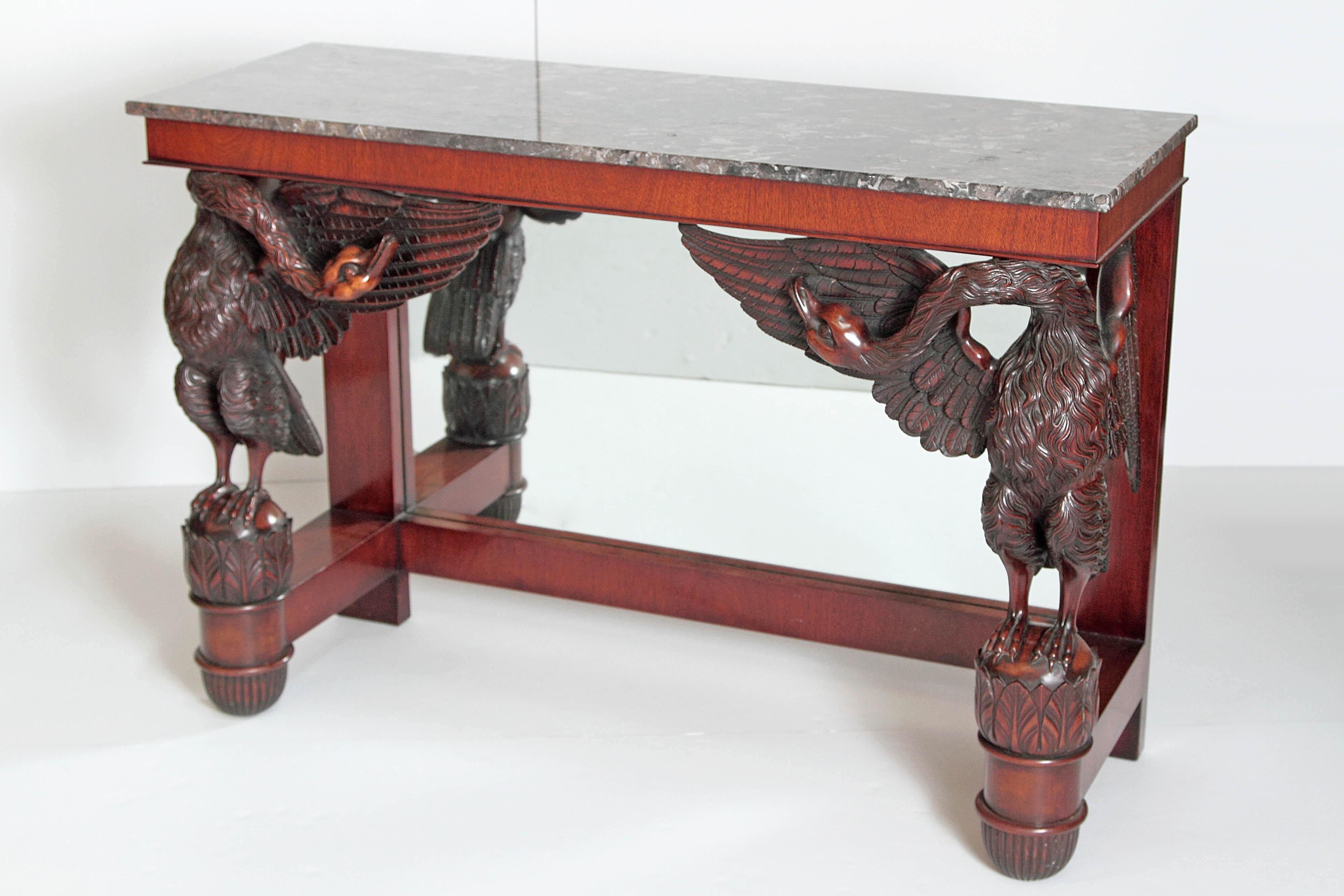 Early 19th Century French Pier Table with Grey Marble Top For Sale 1
