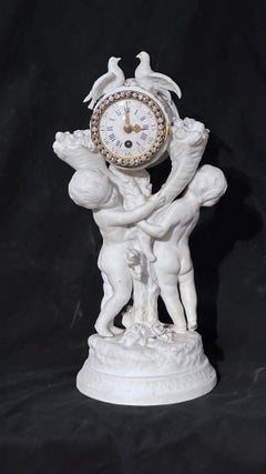 Früher 19. Jahrhundert FRENCH PORCELAIN-CLOCK