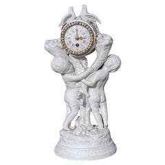 Früher 19. Jahrhundert FRENCH PORCELAIN-CLOCK 