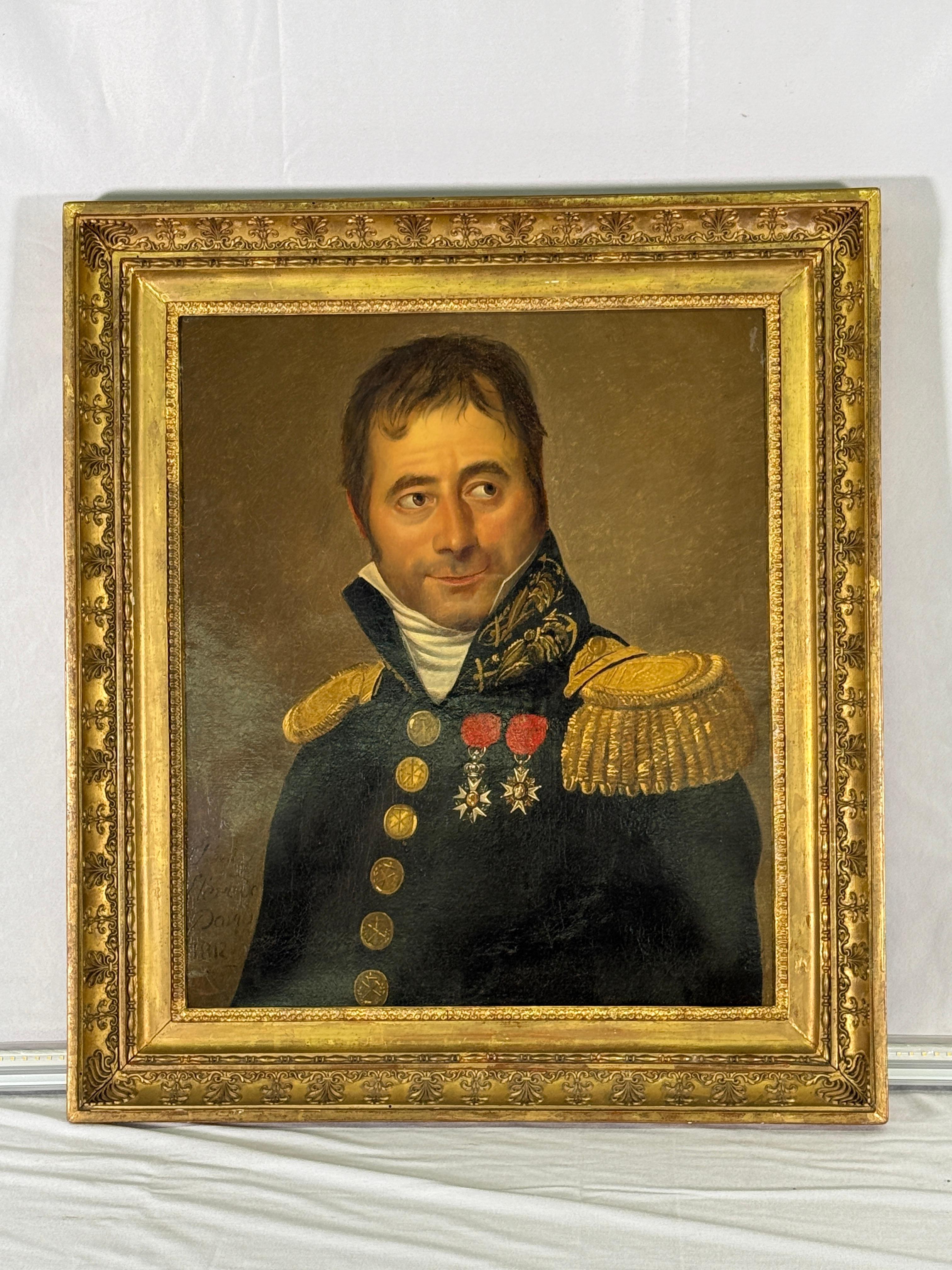 Early 19th Century French Portrait of Commander in Legion of Honor (Französisch) im Angebot
