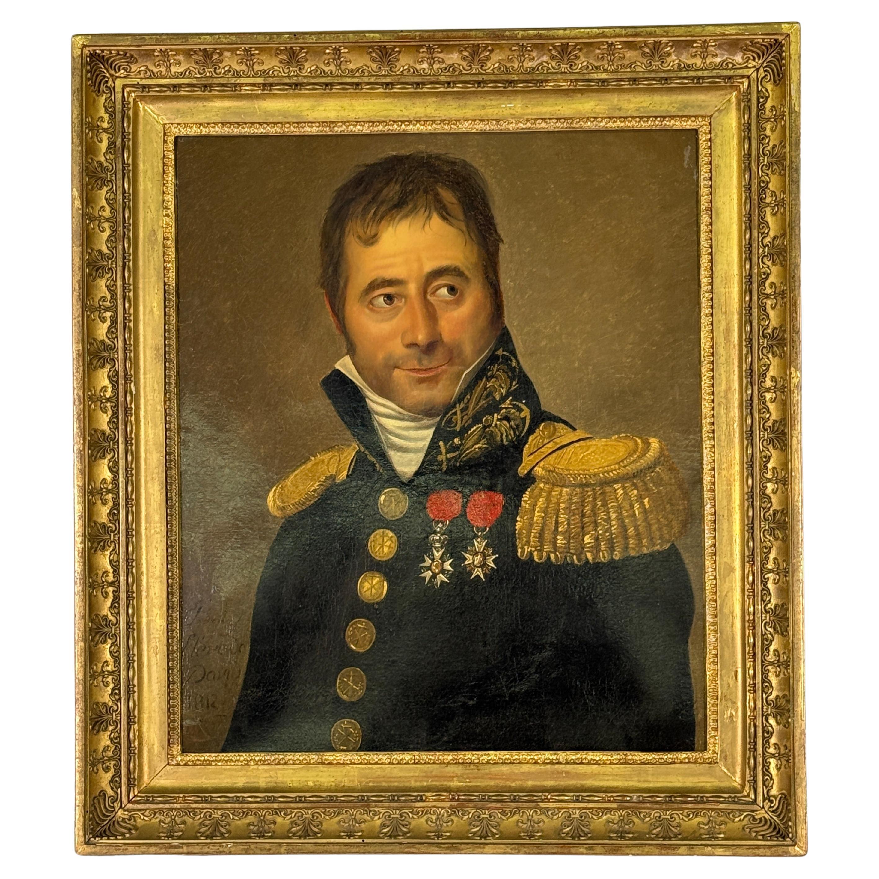 Early 19th Century French Portrait of Commander in Legion of Honor