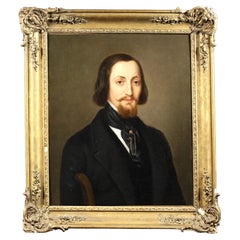 Early 19th Century French Portrait Oil Painting of an Elegant Gentleman