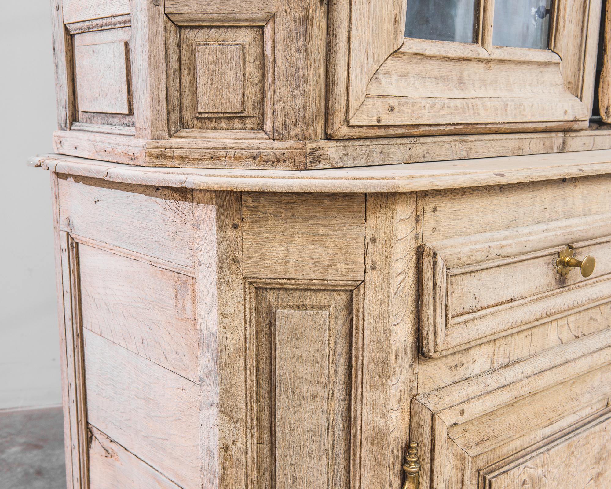 Early 19th Century French Provincial Bleached Oak Vitrine 3