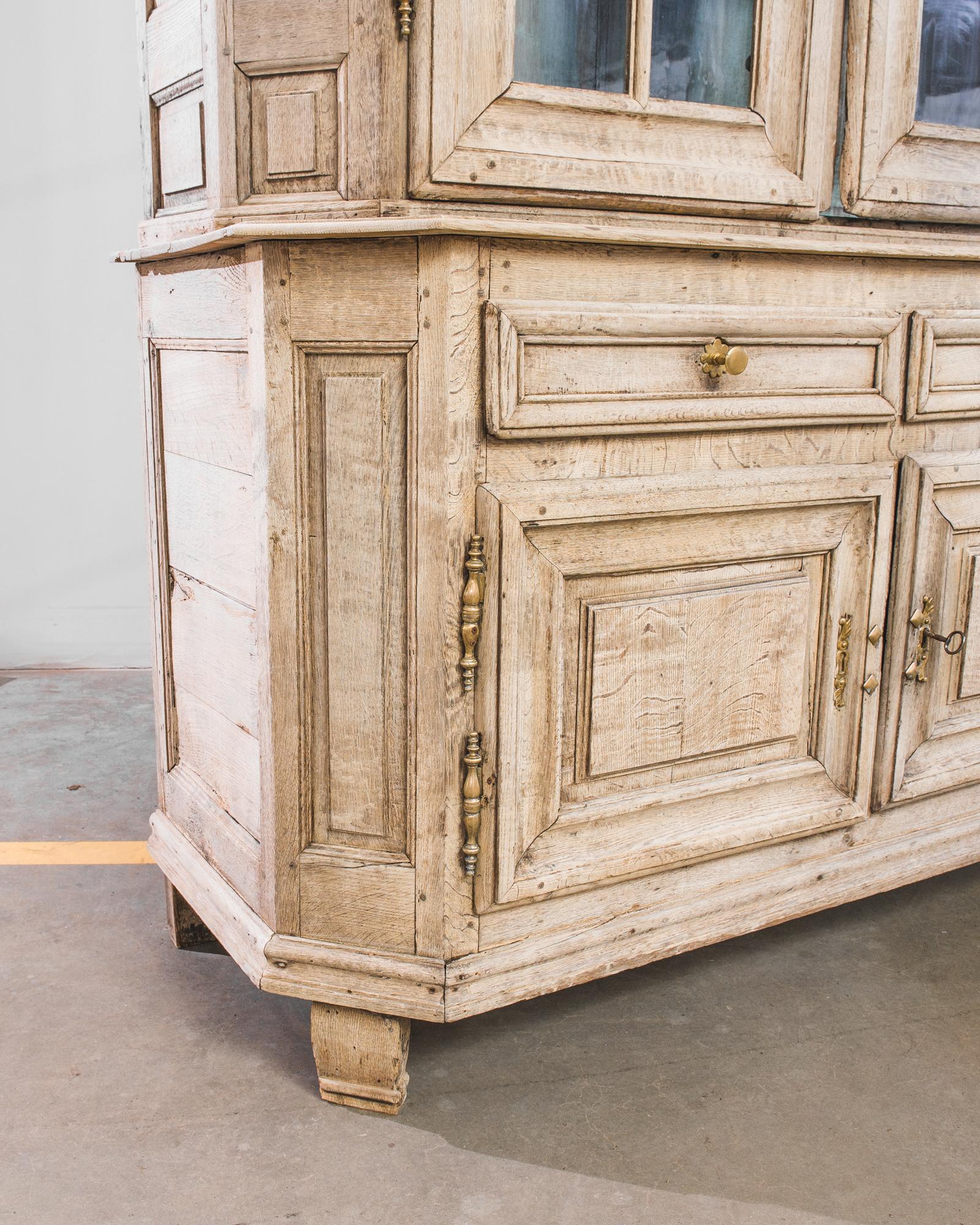 Early 19th Century French Provincial Bleached Oak Vitrine 4