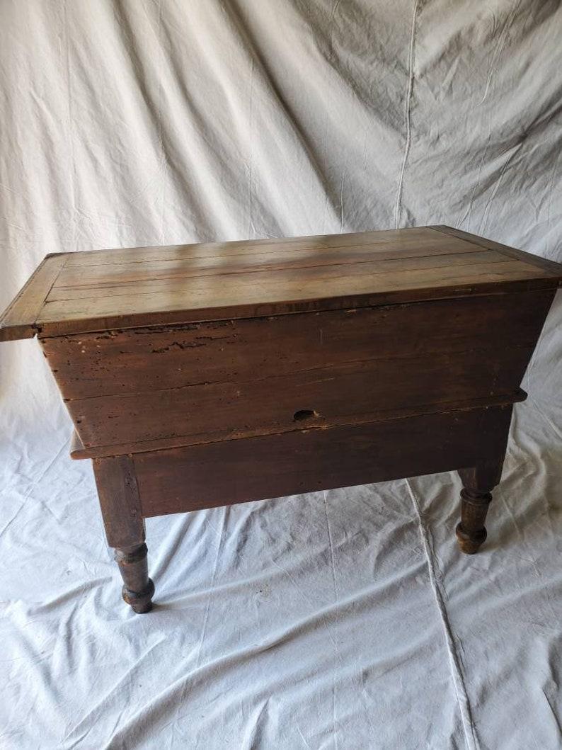 Early 19th Century French Provincial Boulangerie Bin on Carved Stand 5