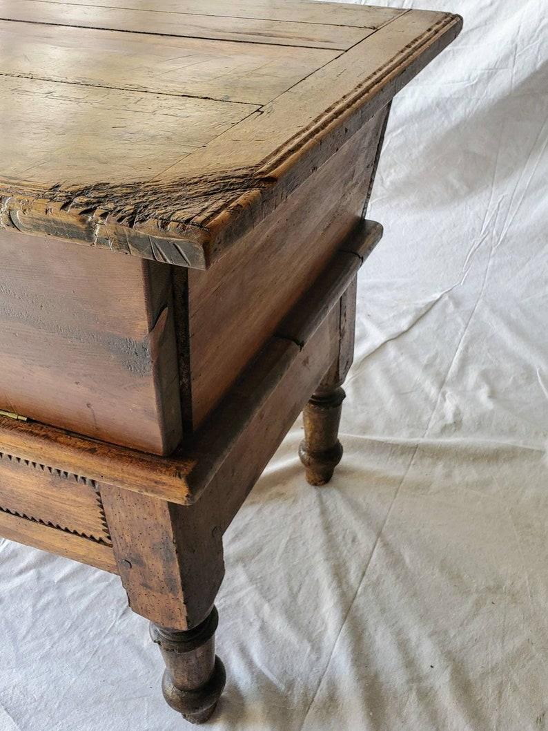 Early 19th Century French Provincial Boulangerie Bin on Carved Stand 2