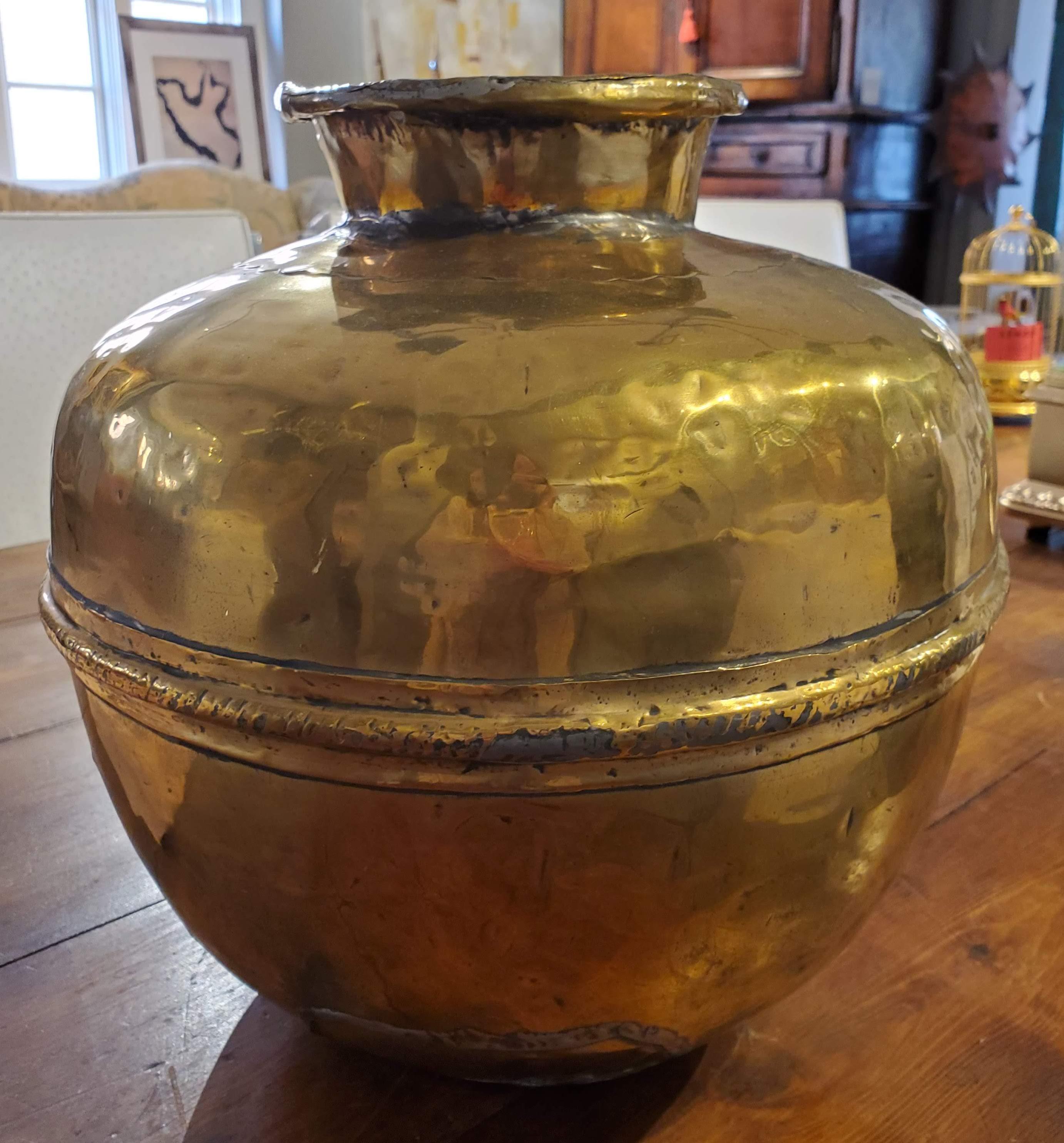 Early 19th Century French Provincial Brass Pitcher 1