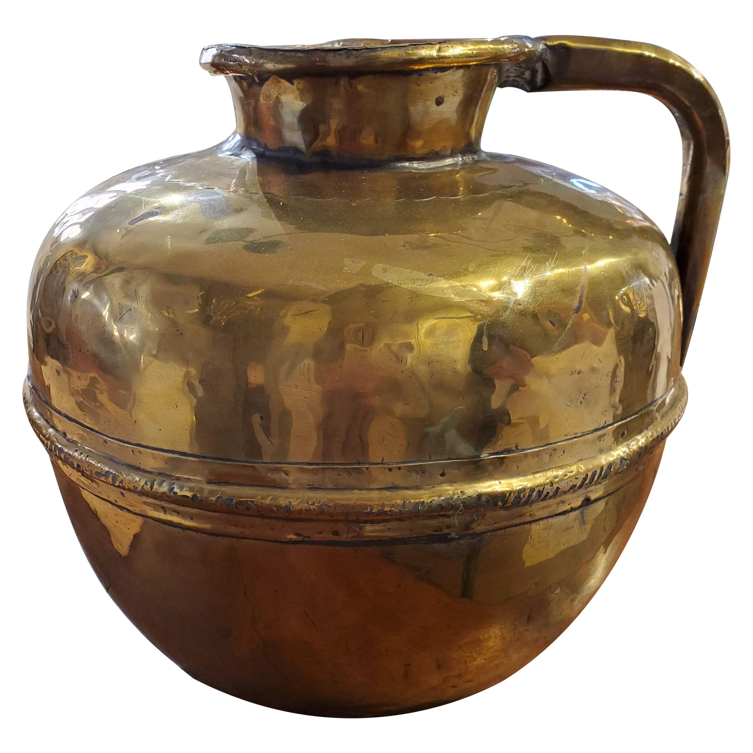 Early 19th Century French Provincial Brass Pitcher
