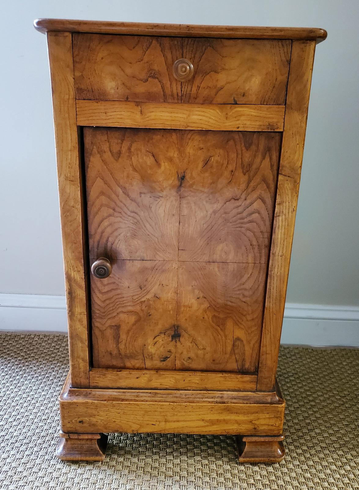Early 19th Century French Provincial Burled Ash Nightstand 3