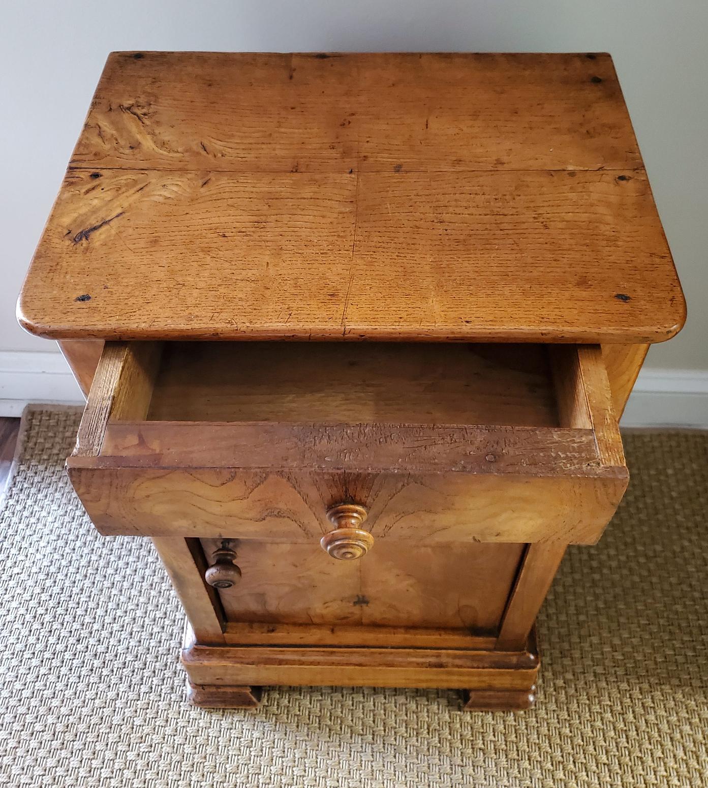 Early 19th Century French Provincial Burled Ash Nightstand 5