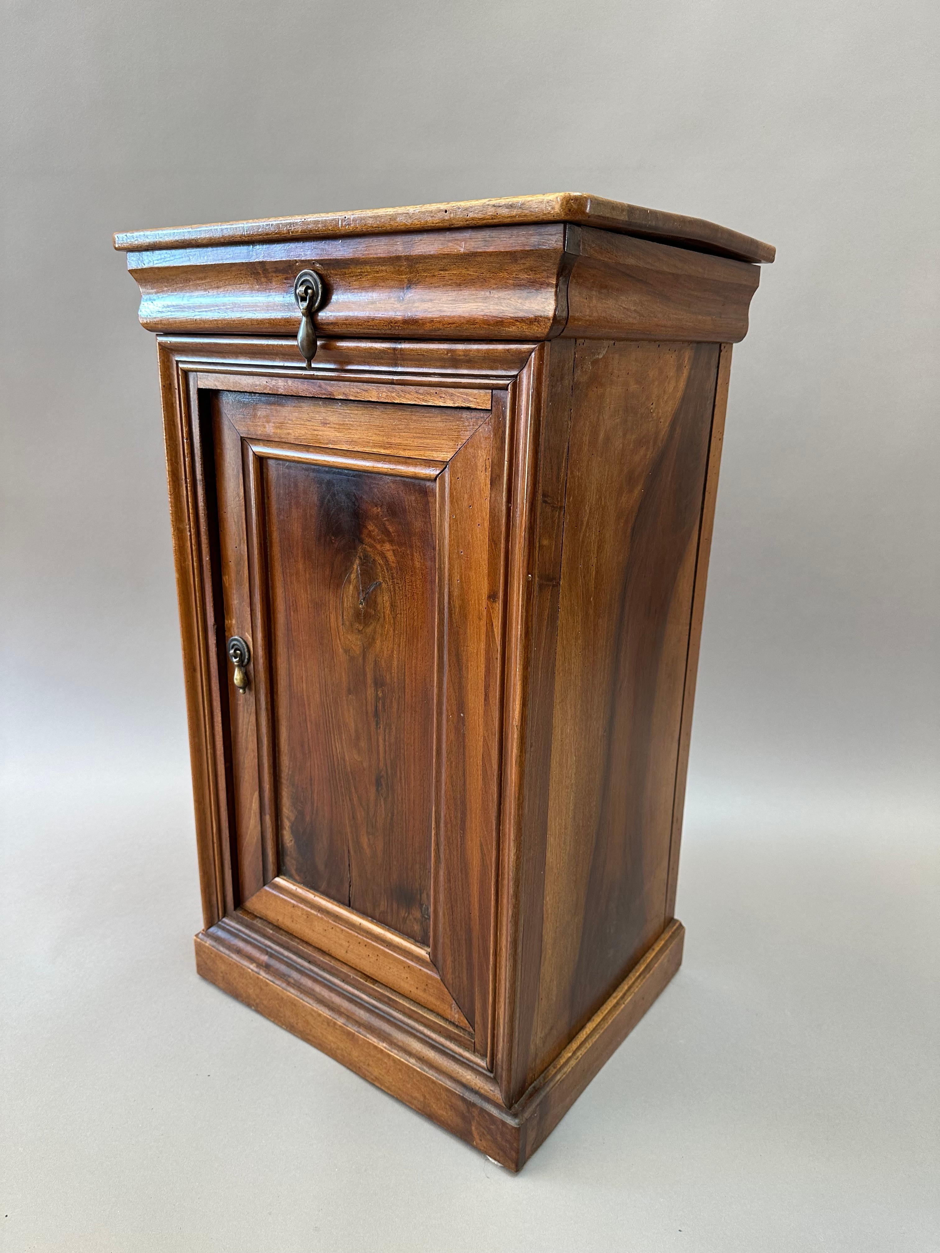 Walnut  Early 19th Century French Provincial Night Stand For Sale