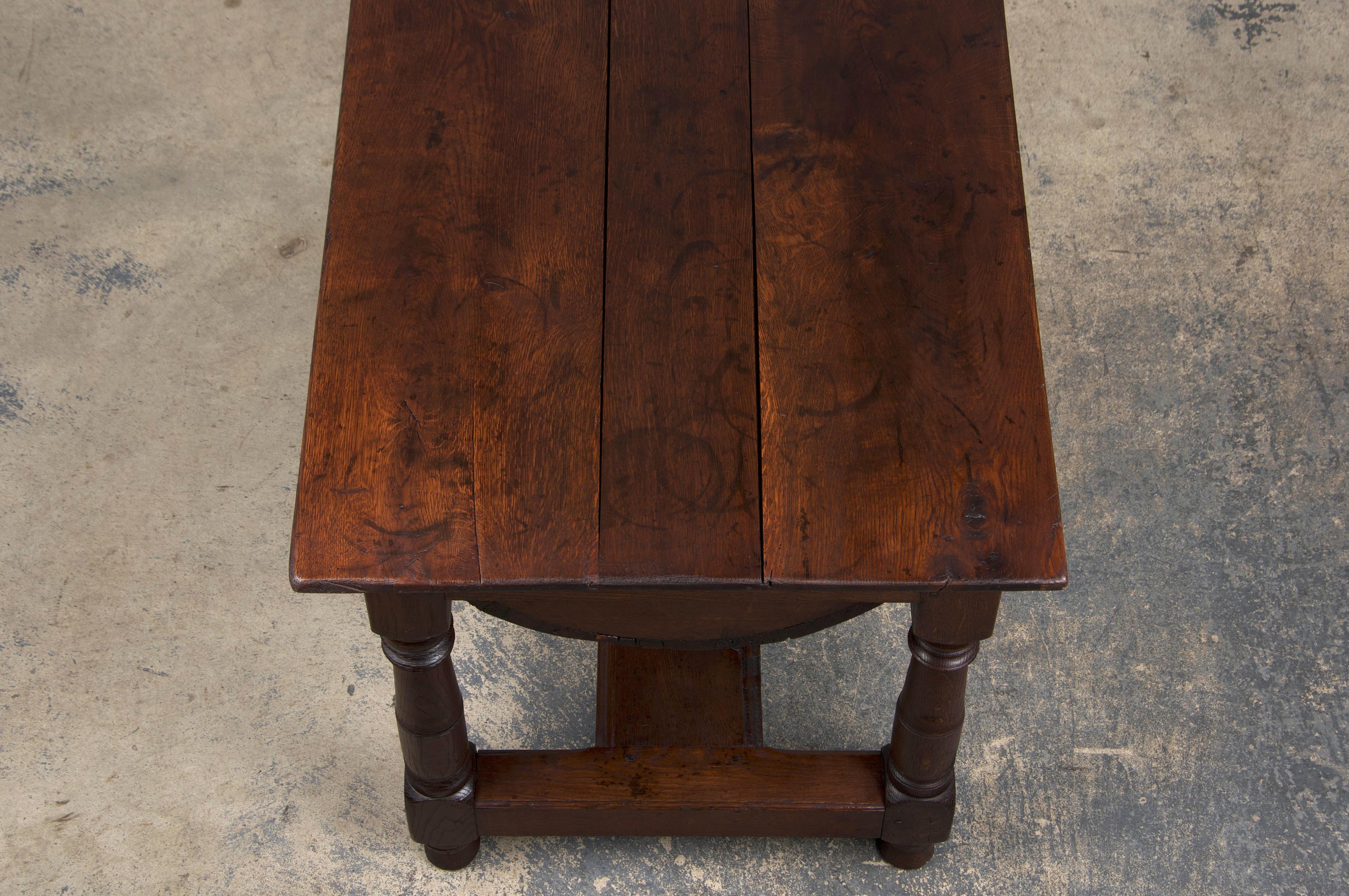 Early 19th Century French Provincial Oak Dough Baking Petrin Kitchen Table 9