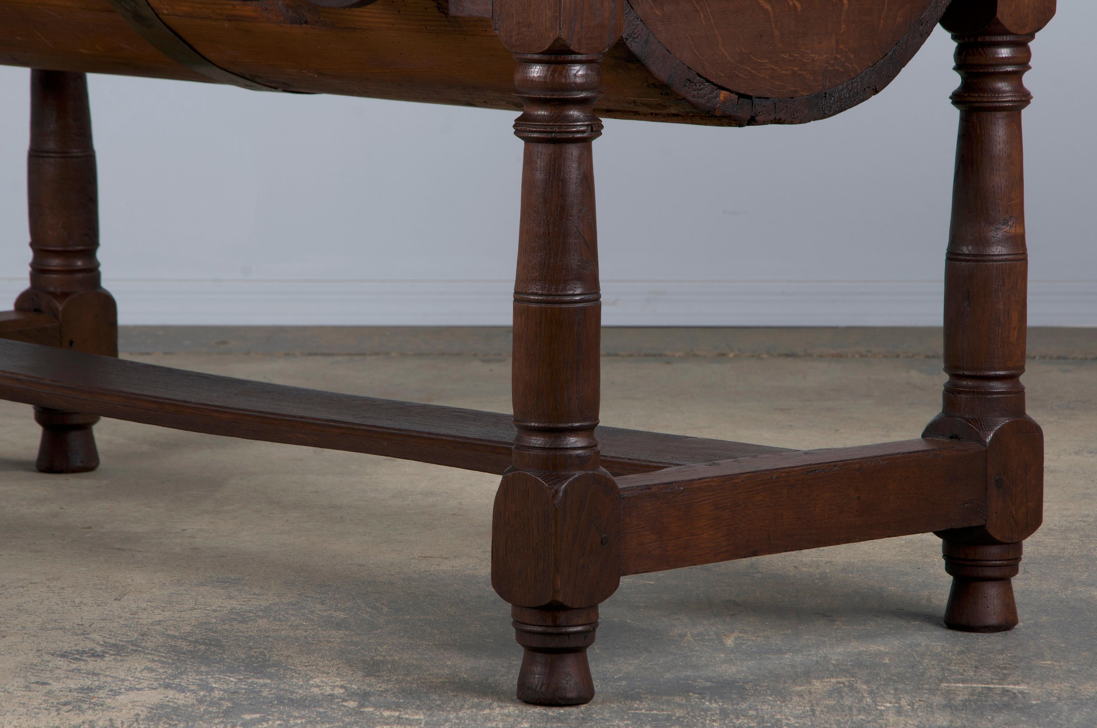 Early 19th Century French Provincial Oak Dough Baking Petrin Kitchen Table 2