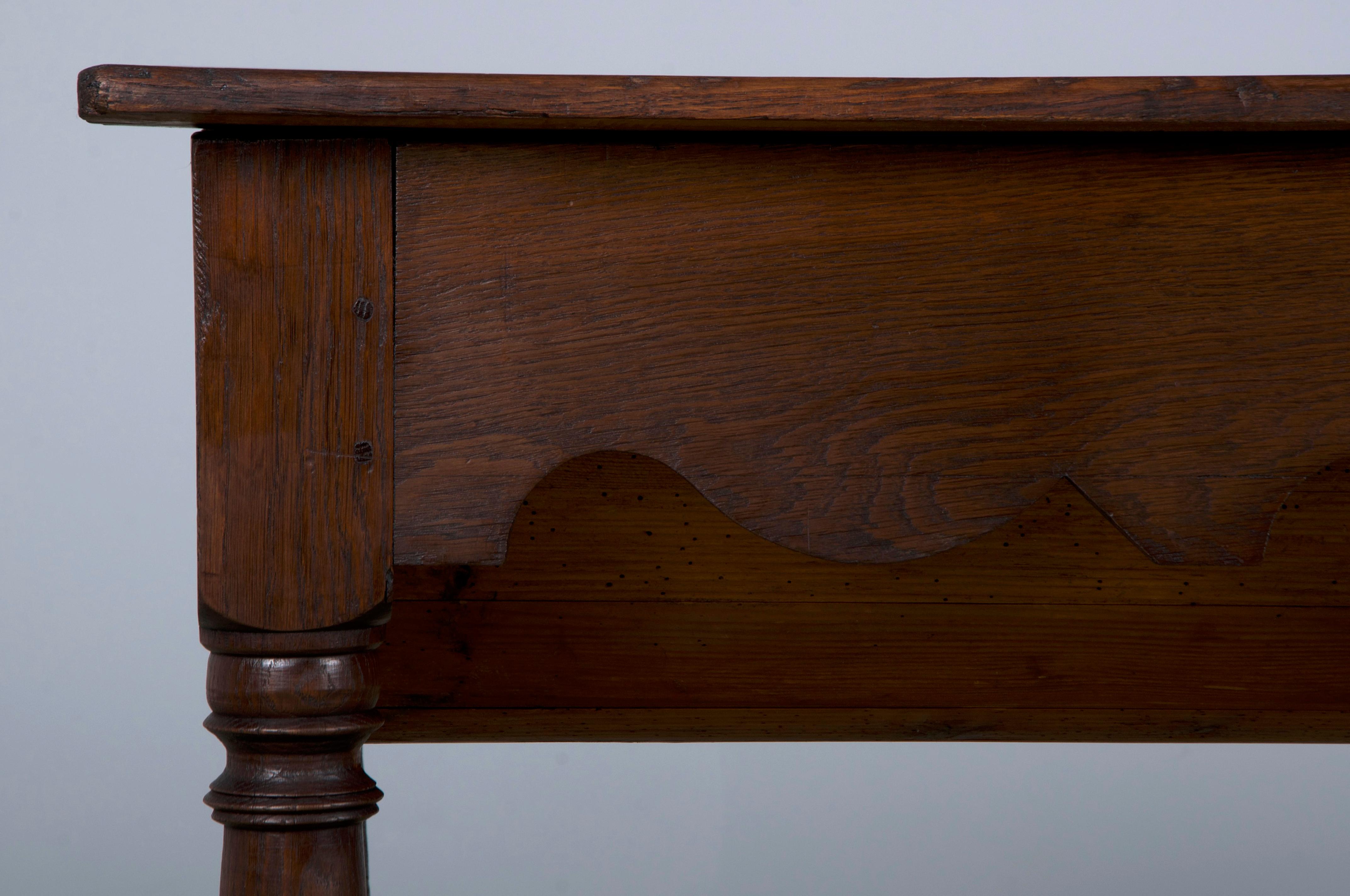 Early 19th Century French Provincial Oak Dough Baking Petrin Kitchen Table 3