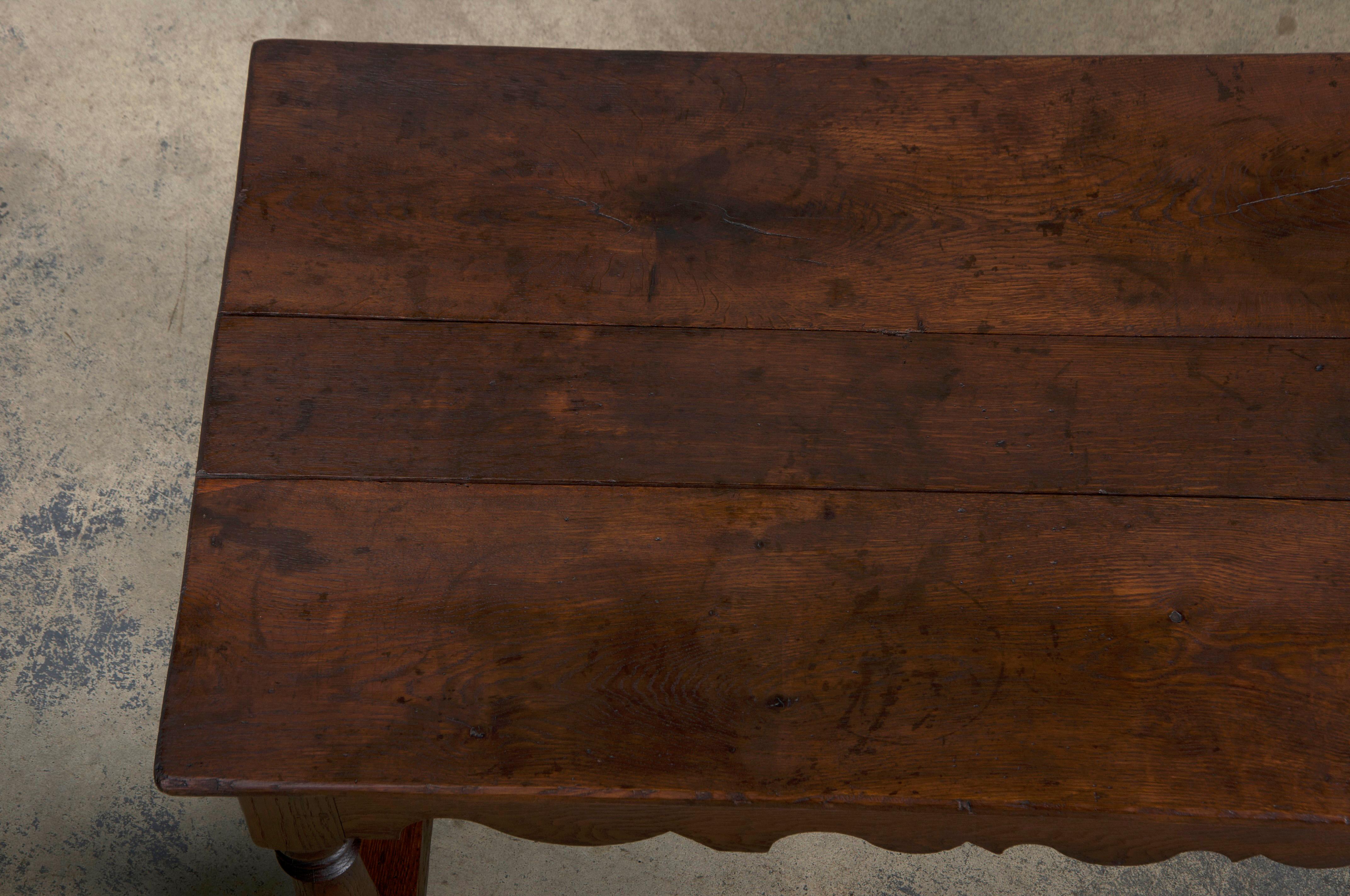 Early 19th Century French Provincial Oak Dough Baking Petrin Kitchen Table 4