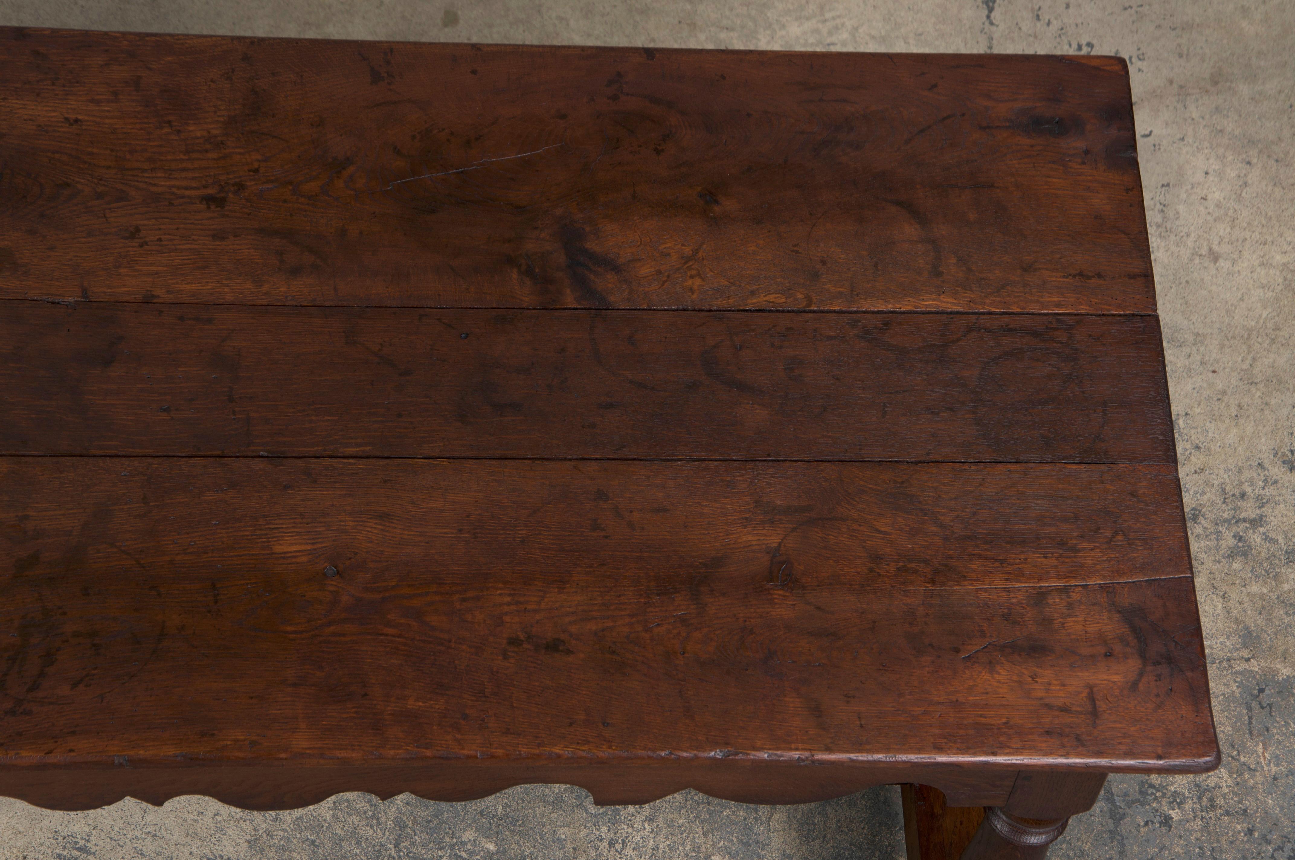 Early 19th Century French Provincial Oak Dough Baking Petrin Kitchen Table 5