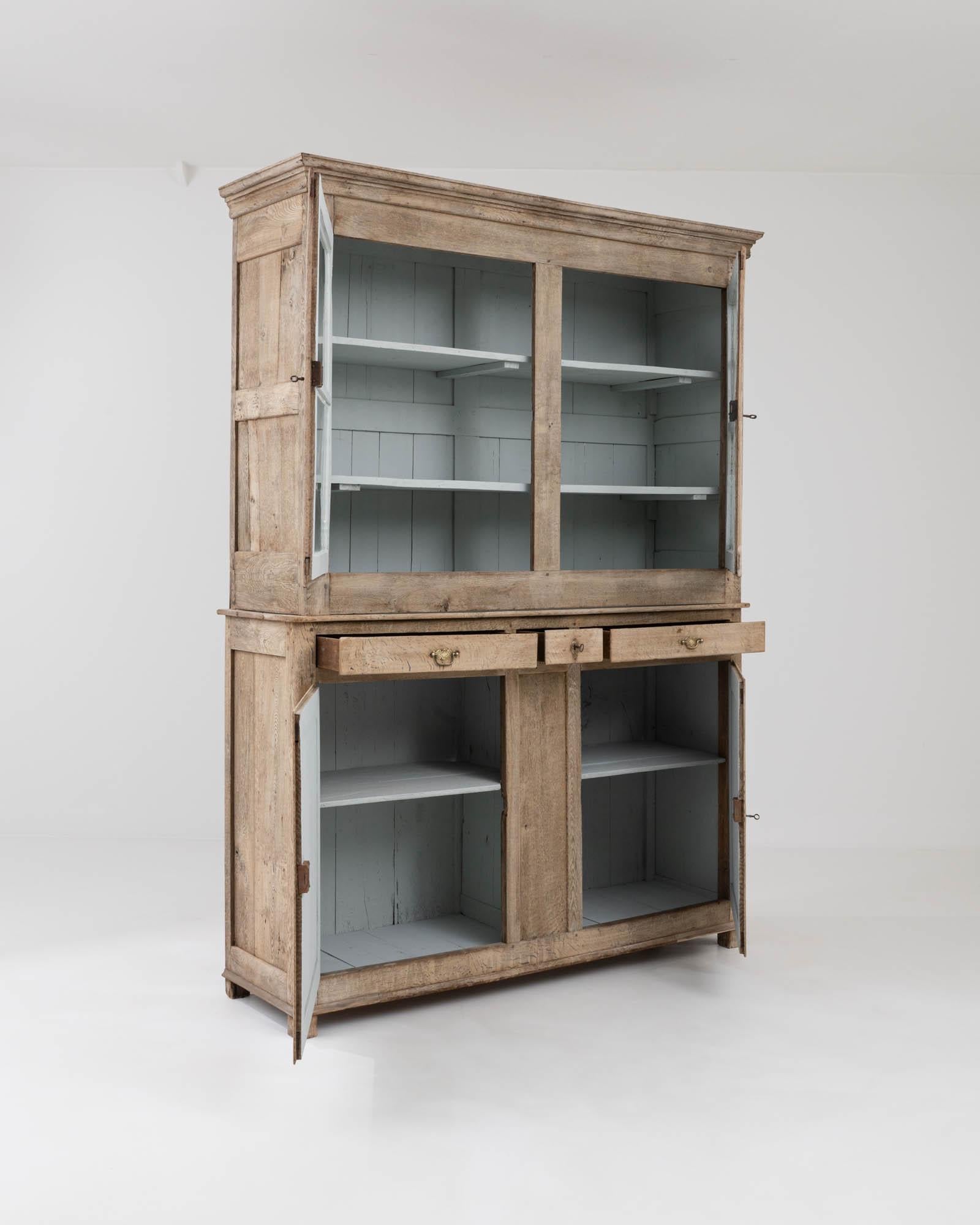 Early 19th Century French Provincial Oak Vitrine For Sale 2