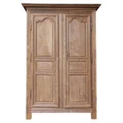 Used Early 19th Century French Provincial Rustic Oak Cabinet