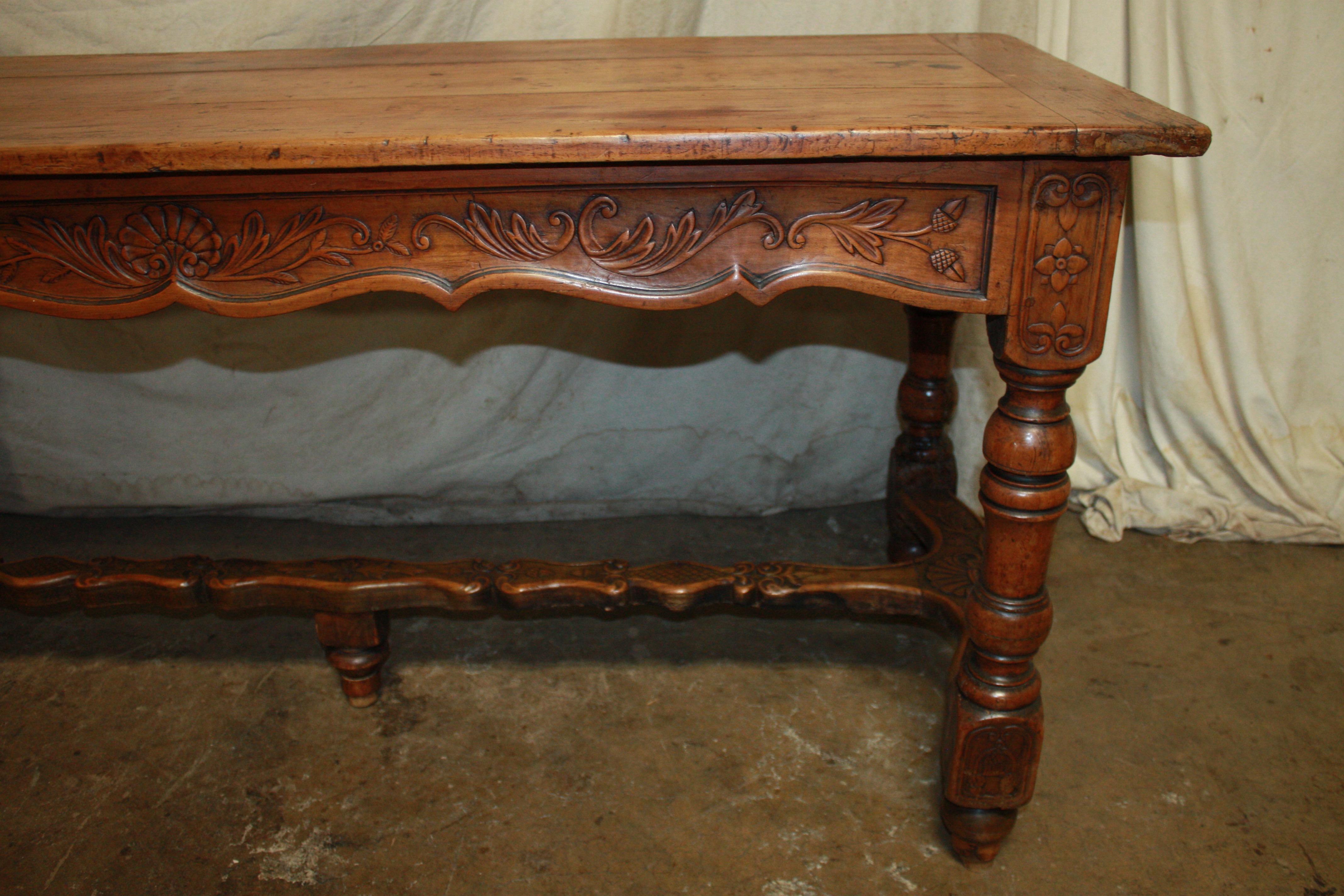 Walnut Early 19th Century French Provincial Table