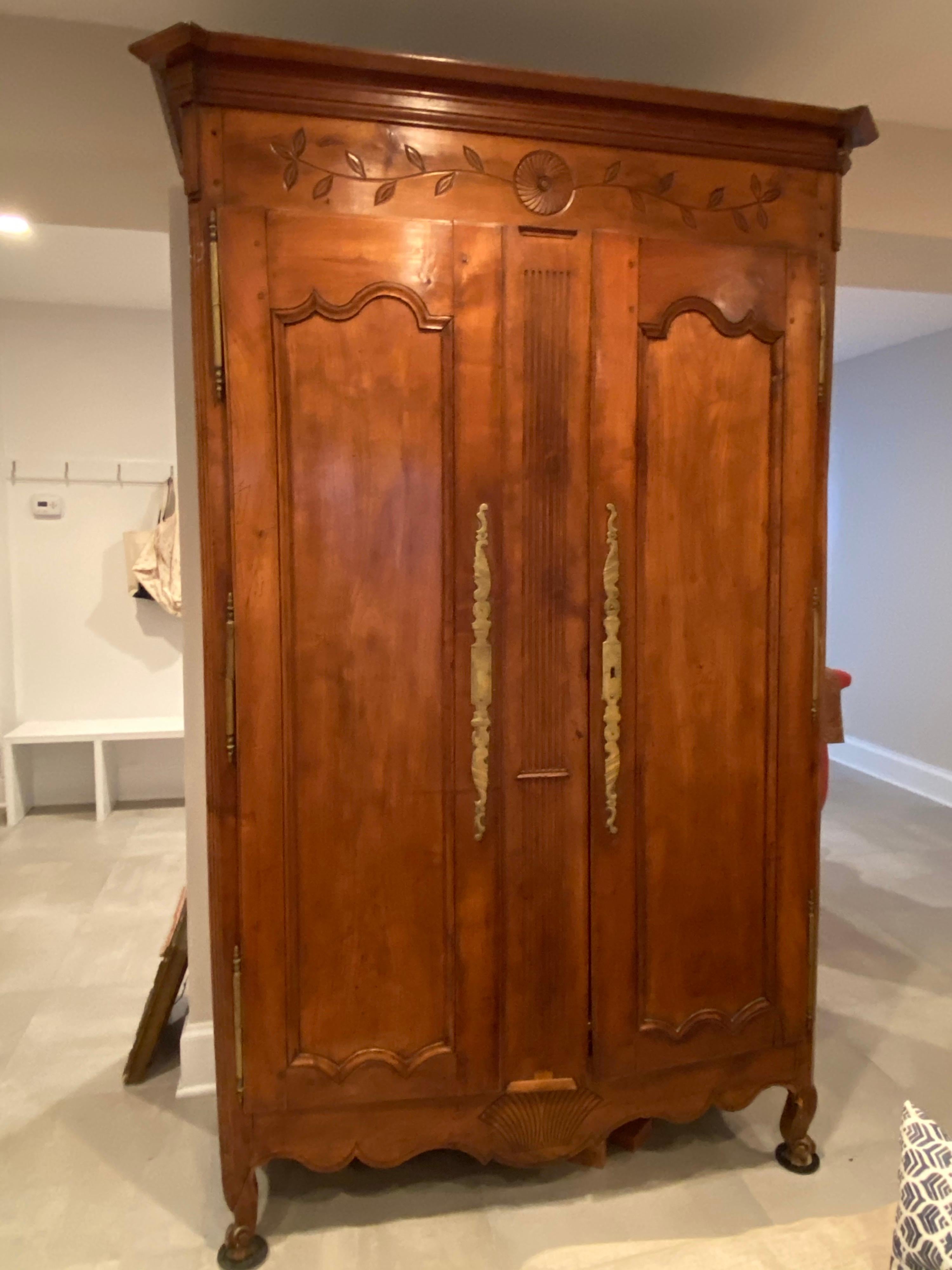 Early 19th Century French Provincial Walnut Armoire 4