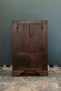Early 19th Century French Provincial Walnut Armoire, Hand-Forged Iron Hardware