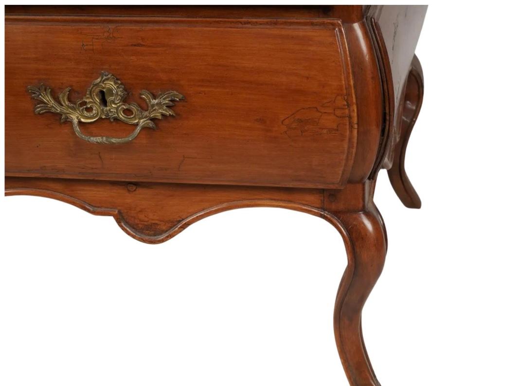 Early 19th Century French Provincial Walnut Bombe Commode 2