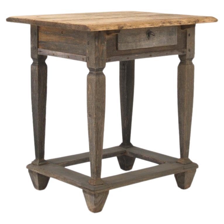 Early 19th Century French Provincial Wooden Side Table For Sale