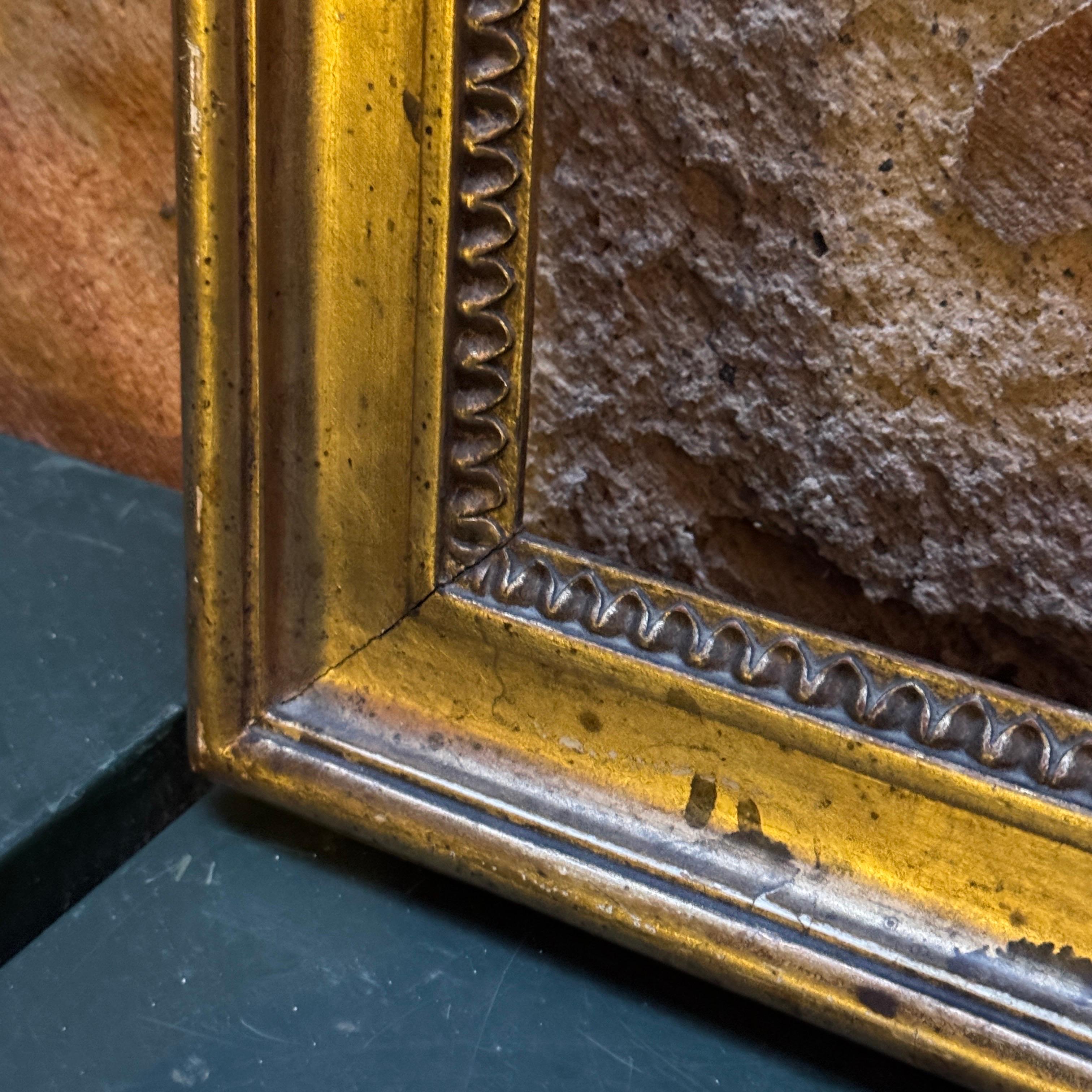 Cornice d'arte francese rettangolare in legno dorato dei primi del XIX secolo In condizioni buone in vendita a Haddonfield, NJ