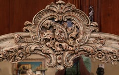 Early 19th Century French Regency Carved Painted and Gilt Oak Mirror from Lyon