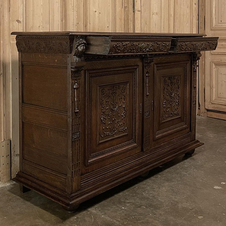 Oak Early 19th Century French Renaissance Buffet For Sale