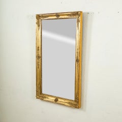 Early 19th Century French Restauration Gilt Wood and Mercury Glass Wall Mirror