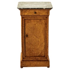Early 19th Century French Restauration Period Burl Ash Nightstand, Side Table