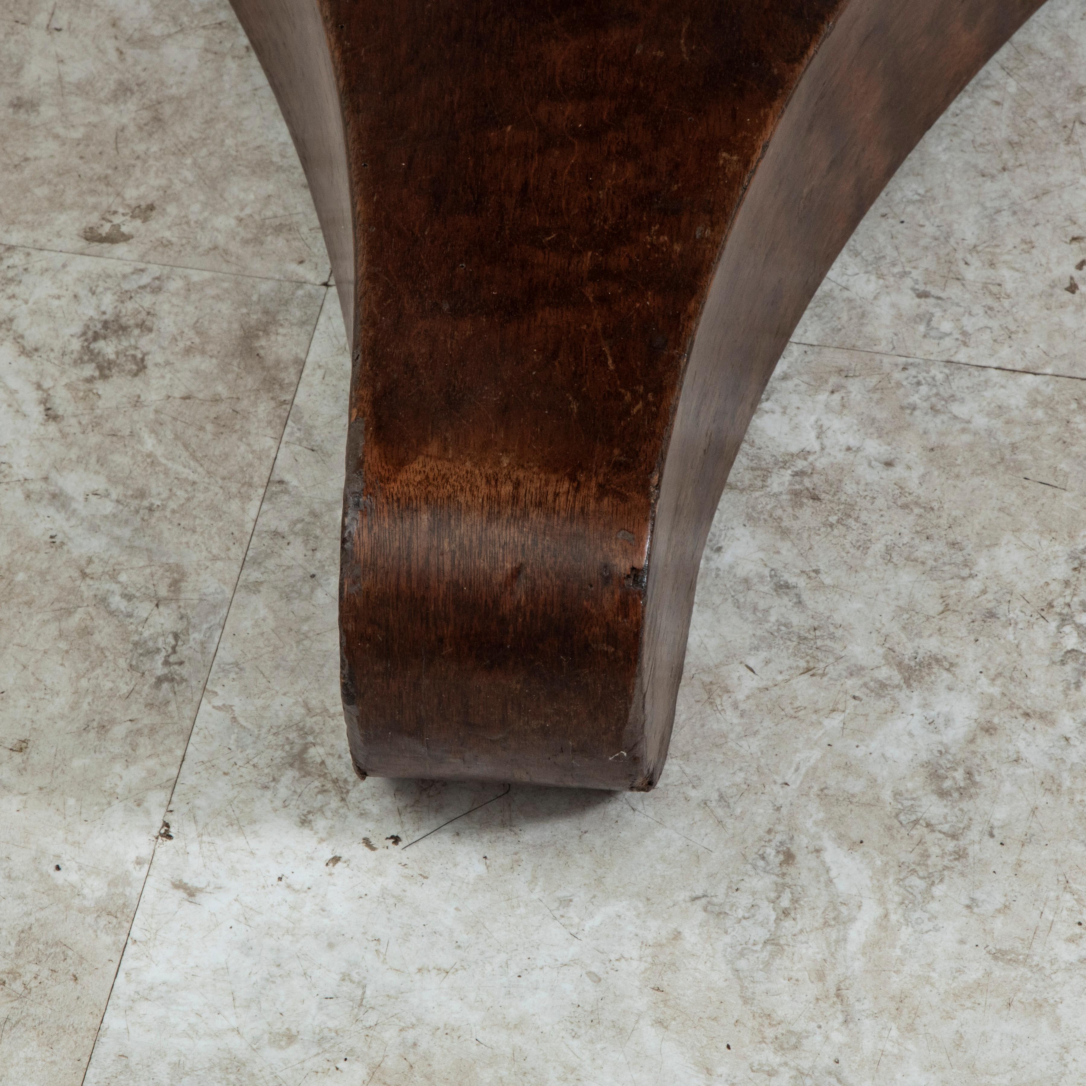 Early 19th Century French Restauration Period Mahogany Center Table, Marble Top 7