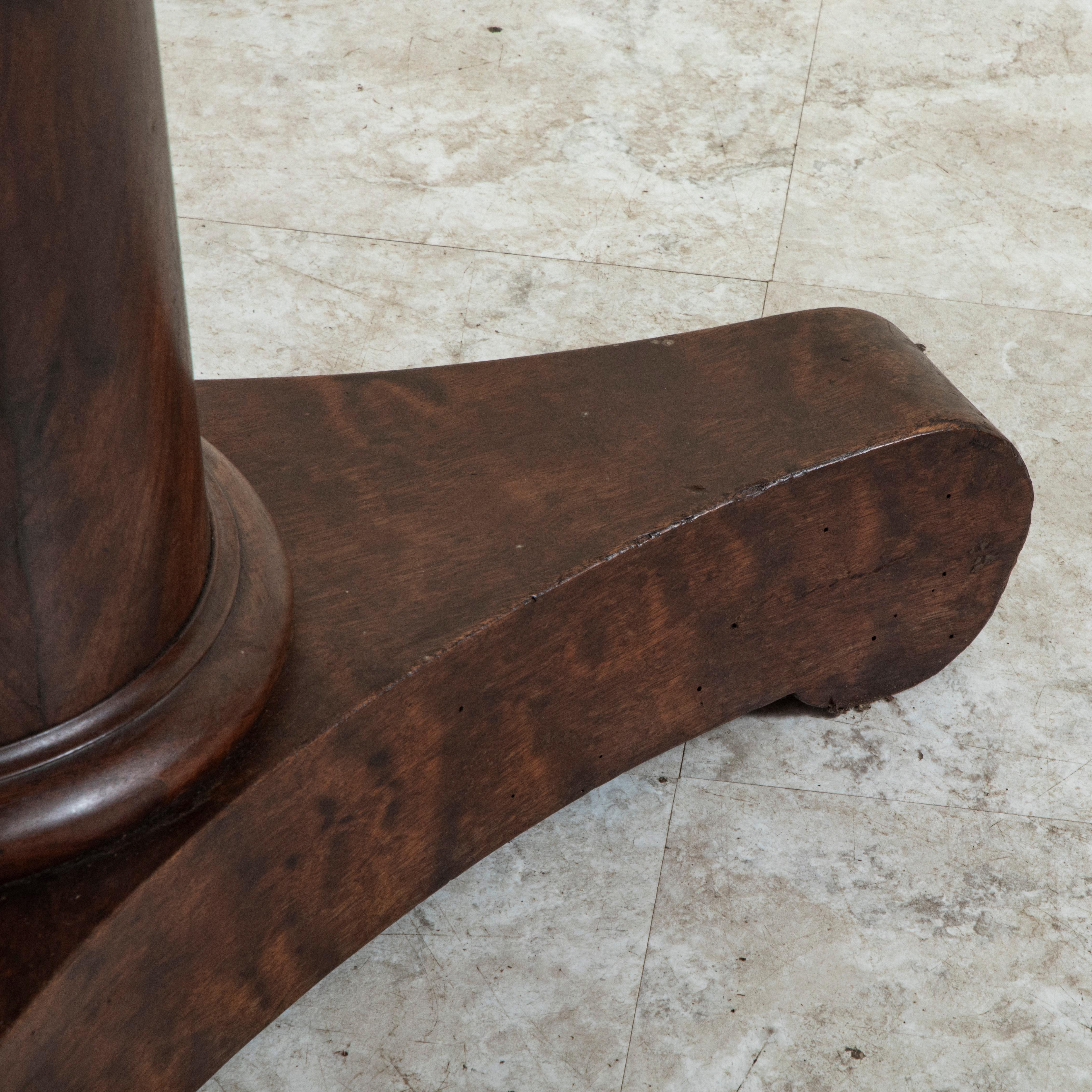 Early 19th Century French Restauration Period Mahogany Center Table, Marble Top 8
