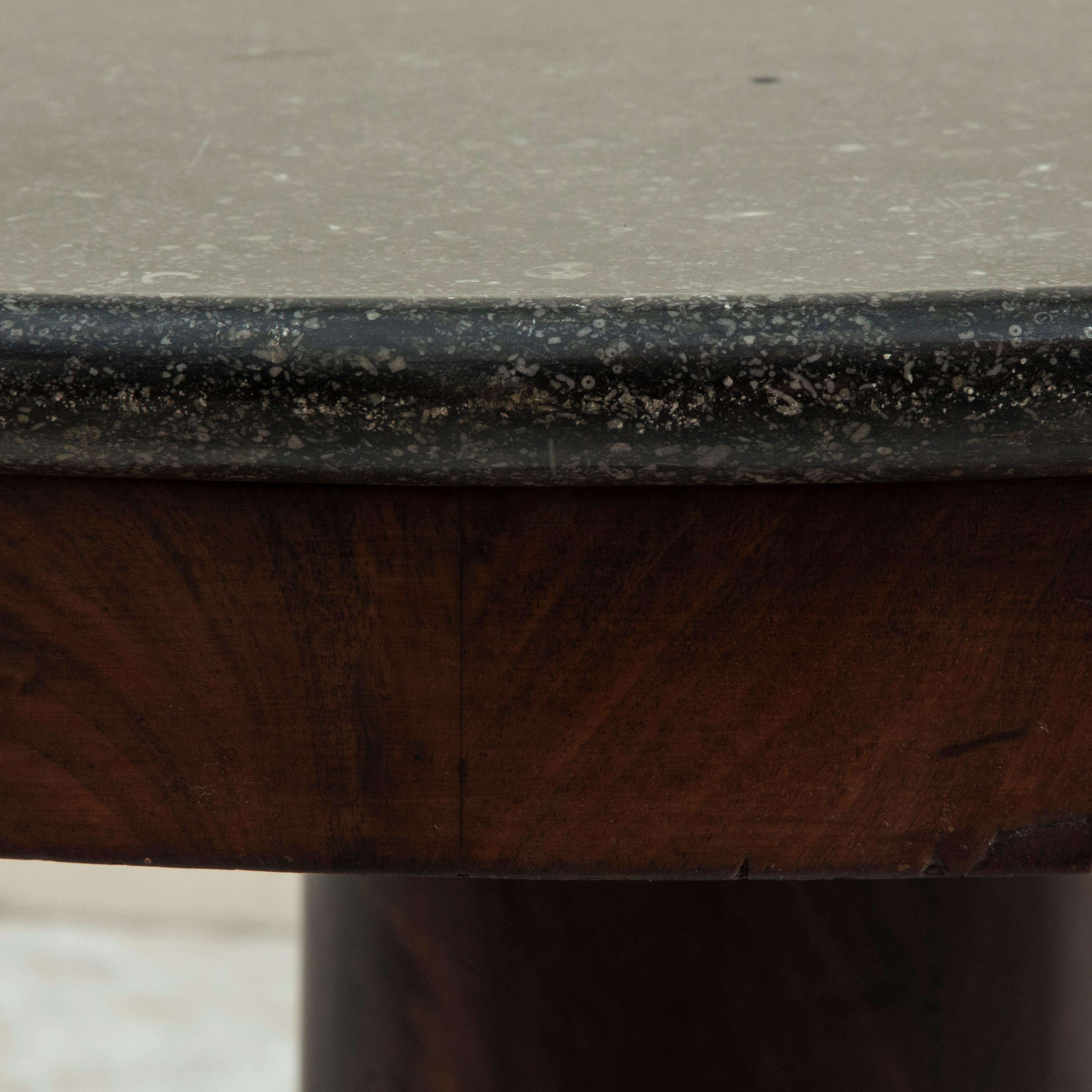 Early 19th Century French Restauration Period Mahogany Center Table, Marble Top 10