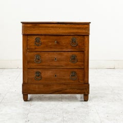 Early 19th Century French Restauration Period Walnut Chest, Commode, Nightstand