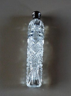 Early 19th Century French Restoration Crystal and Silver Salt Bottle, circa 1830