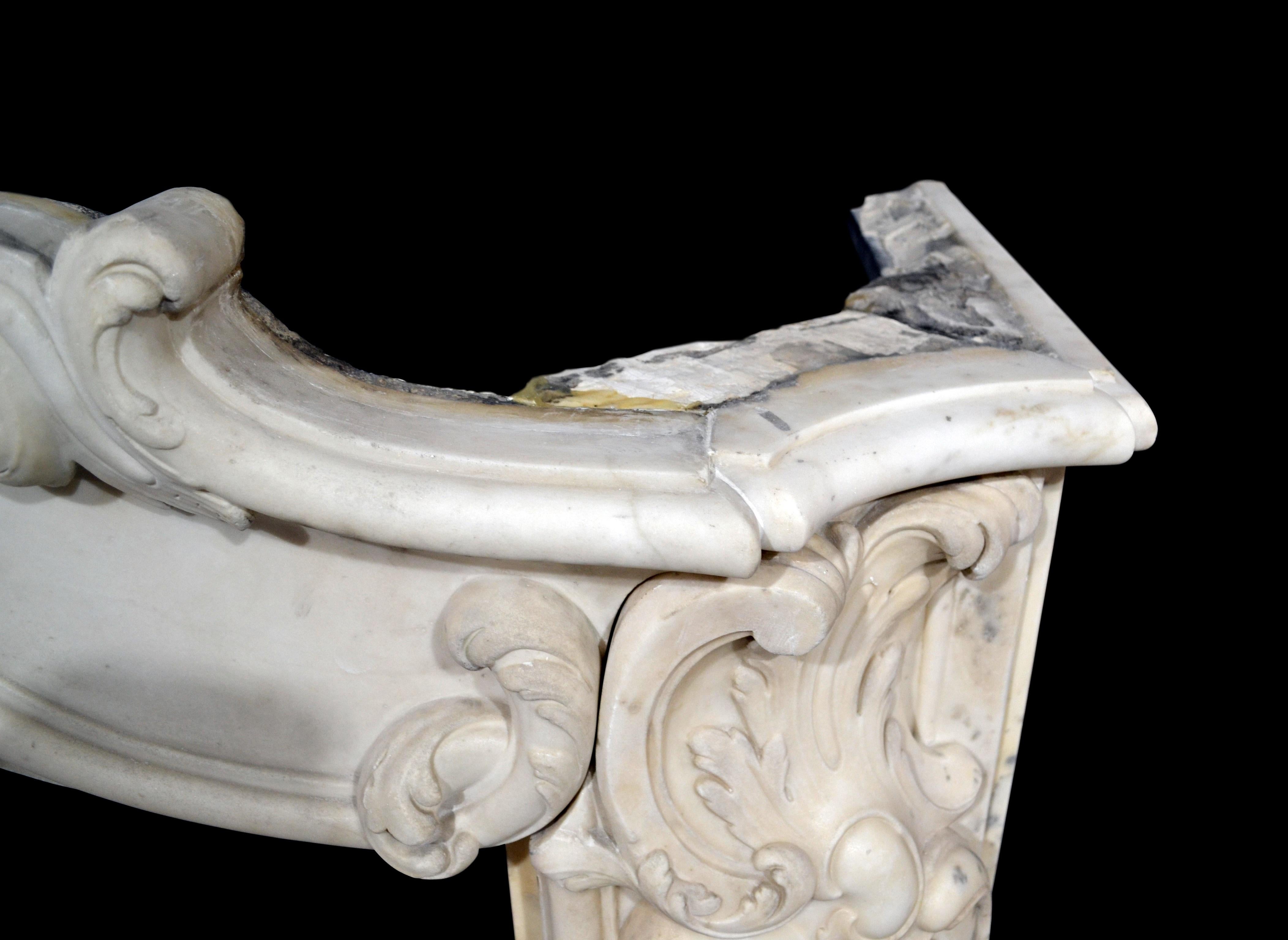 Early 19th Century French Rococo Mantelpiece In Good Condition For Sale In New York, NY