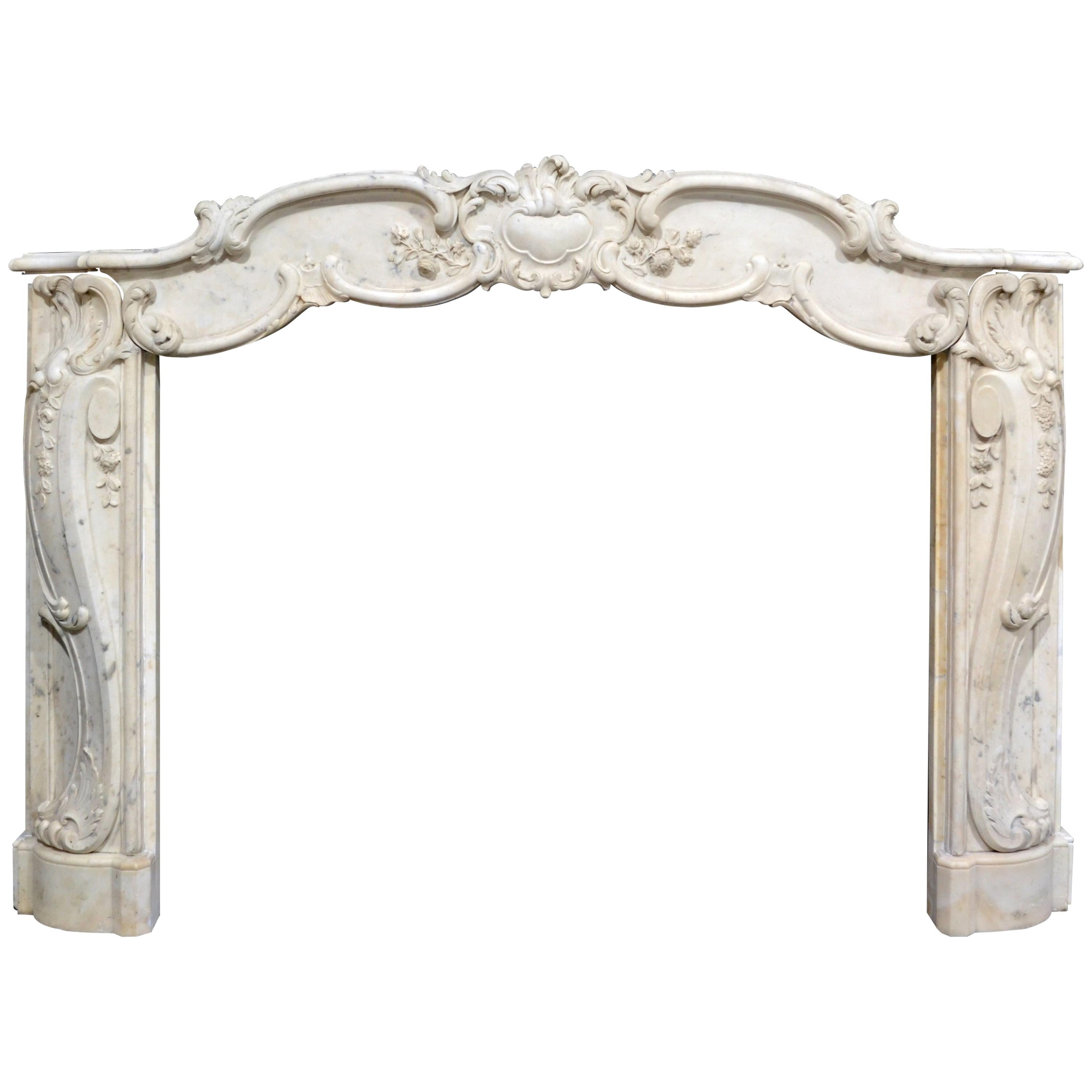 Early 19th Century French Rococo Mantelpiece For Sale