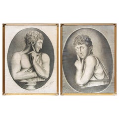 Early 19th Century, French, Salon Portrait Drawings, a Pair