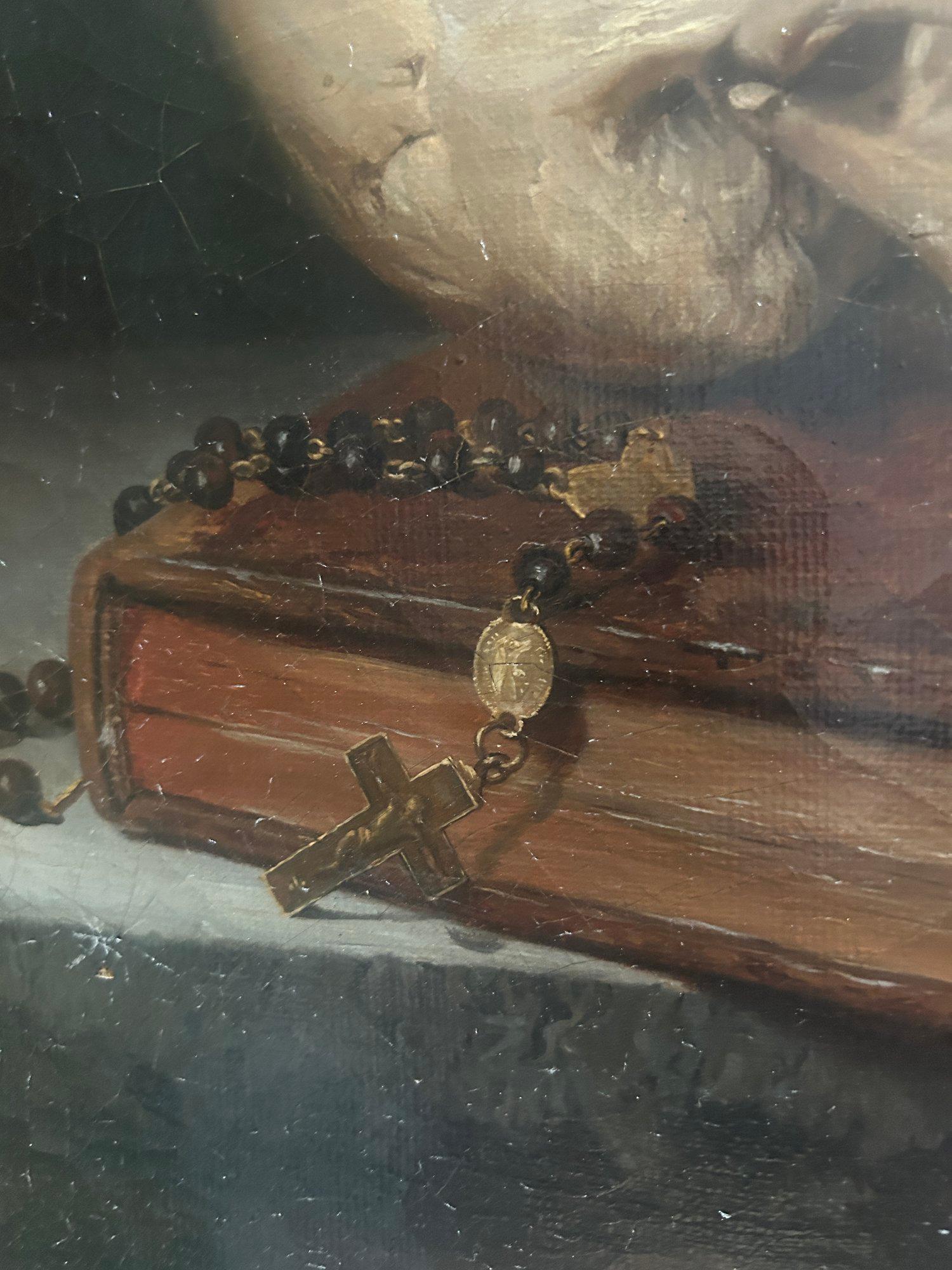 Francese Pittura ad olio su tela con natura morta Vanitas di scuola francese del primo Ottocento in vendita