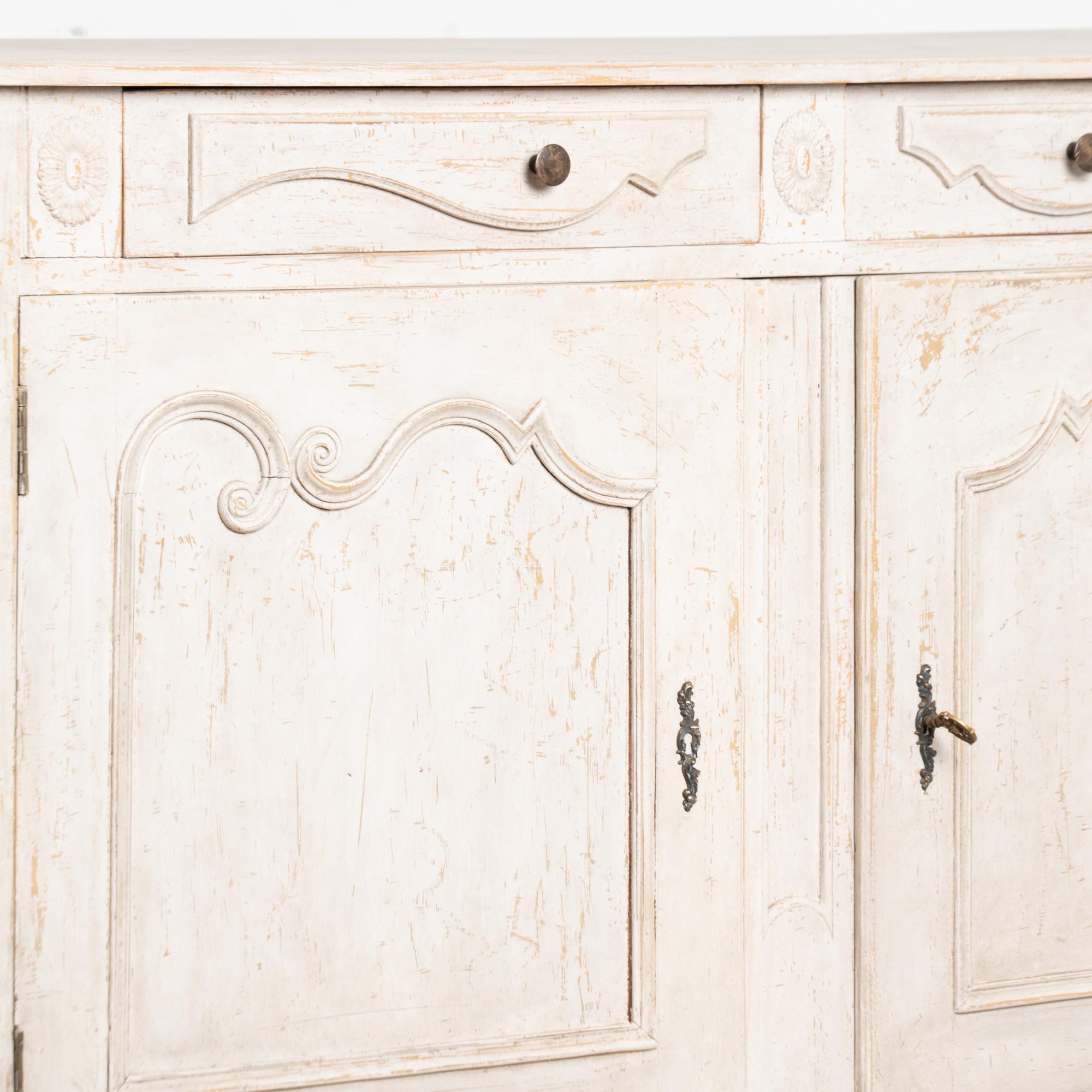 Frühes 19. Jahrhundert Französisches Sideboard Buffet Weiß gestrichen im Angebot 5