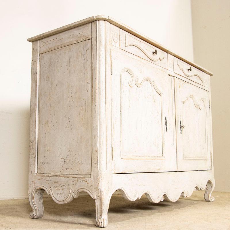 Early 19th Century French Sideboard Buffet Painted White For Sale 7