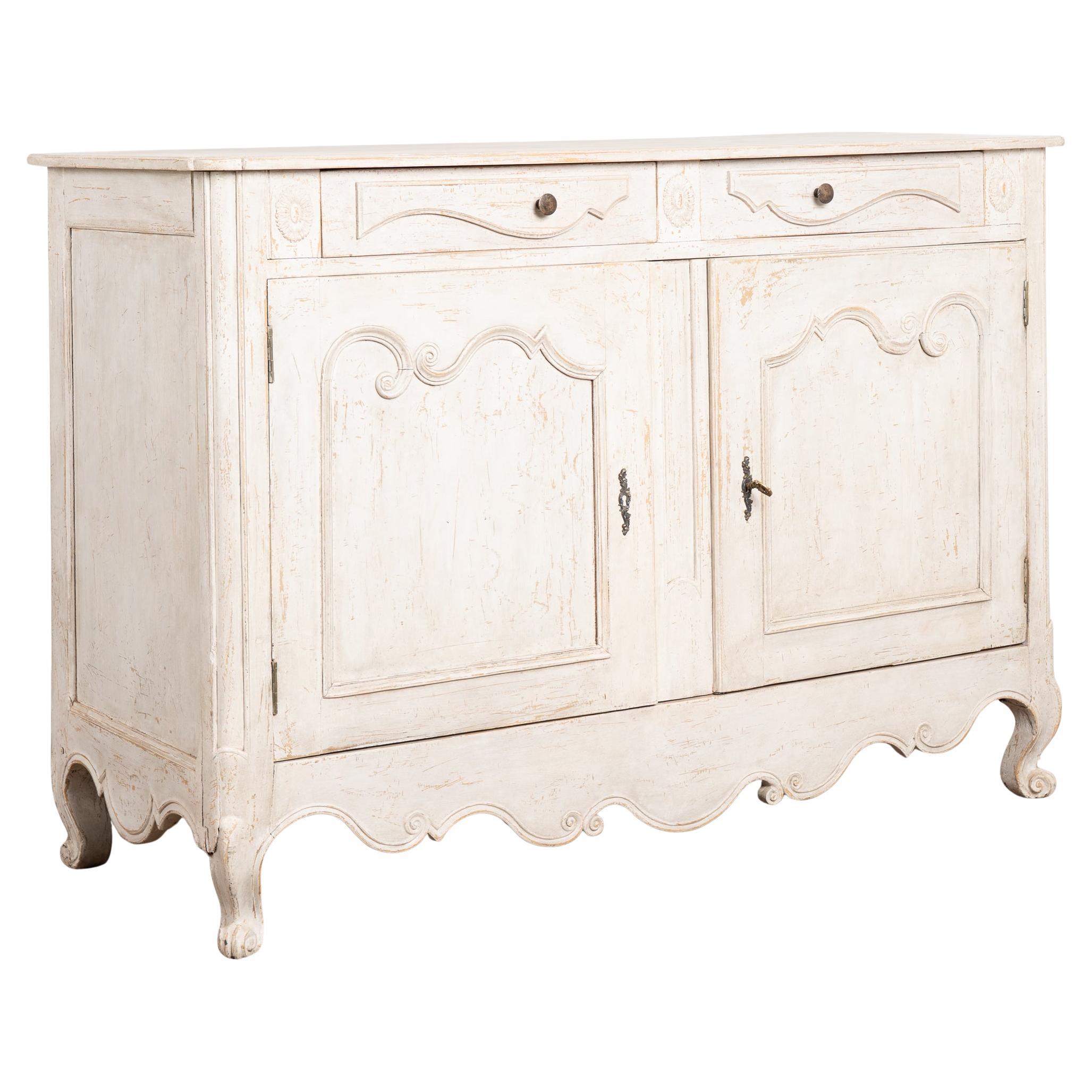 Early 19th Century French Sideboard Buffet Painted White