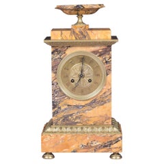 Early 19th Century French Sienna Marble Mantle Clock