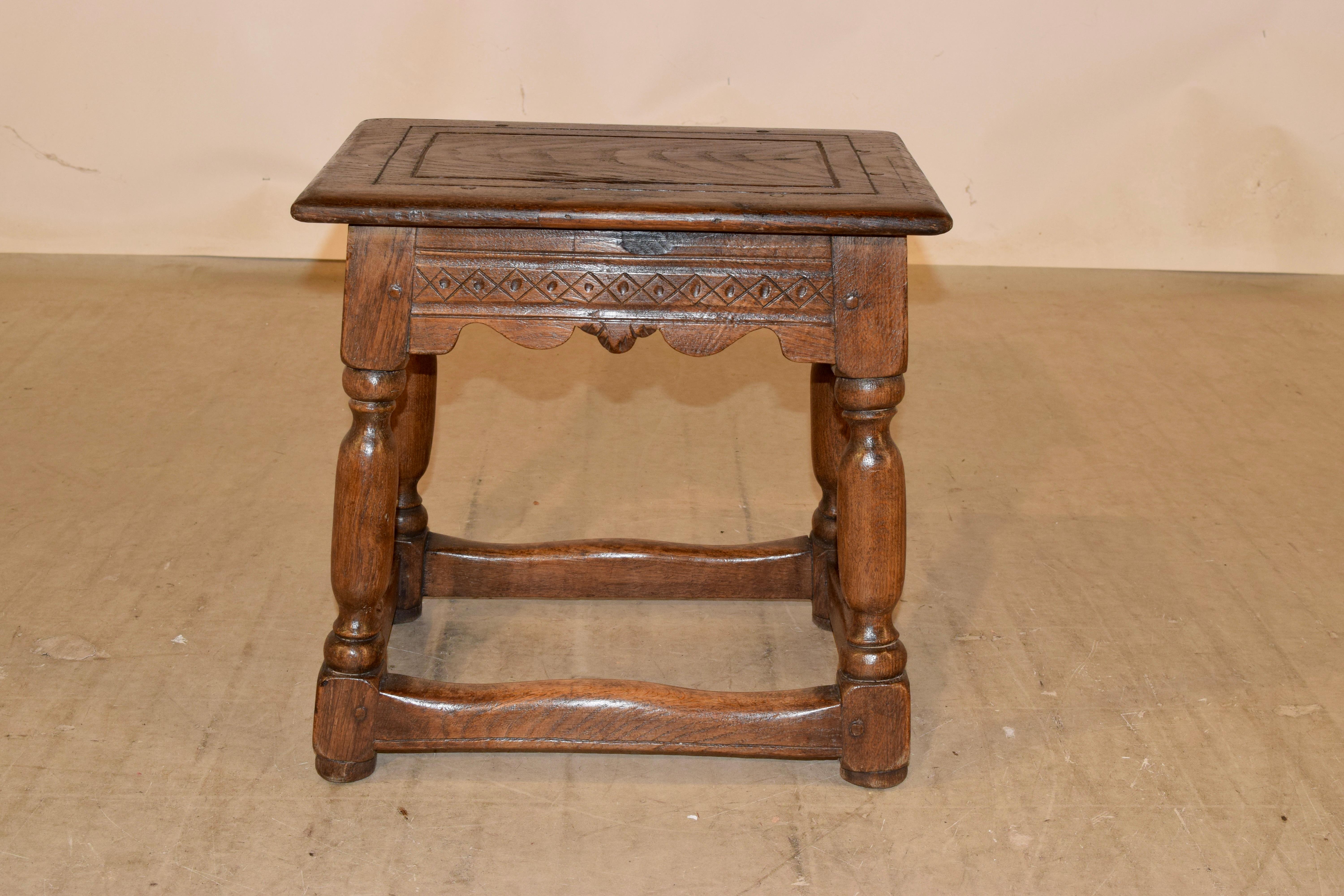 Early 19th Century French Stool In Good Condition In High Point, NC
