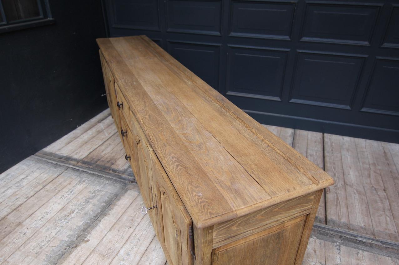 Early 19th Century French Stripped Oak Enfilade Sideboard 6