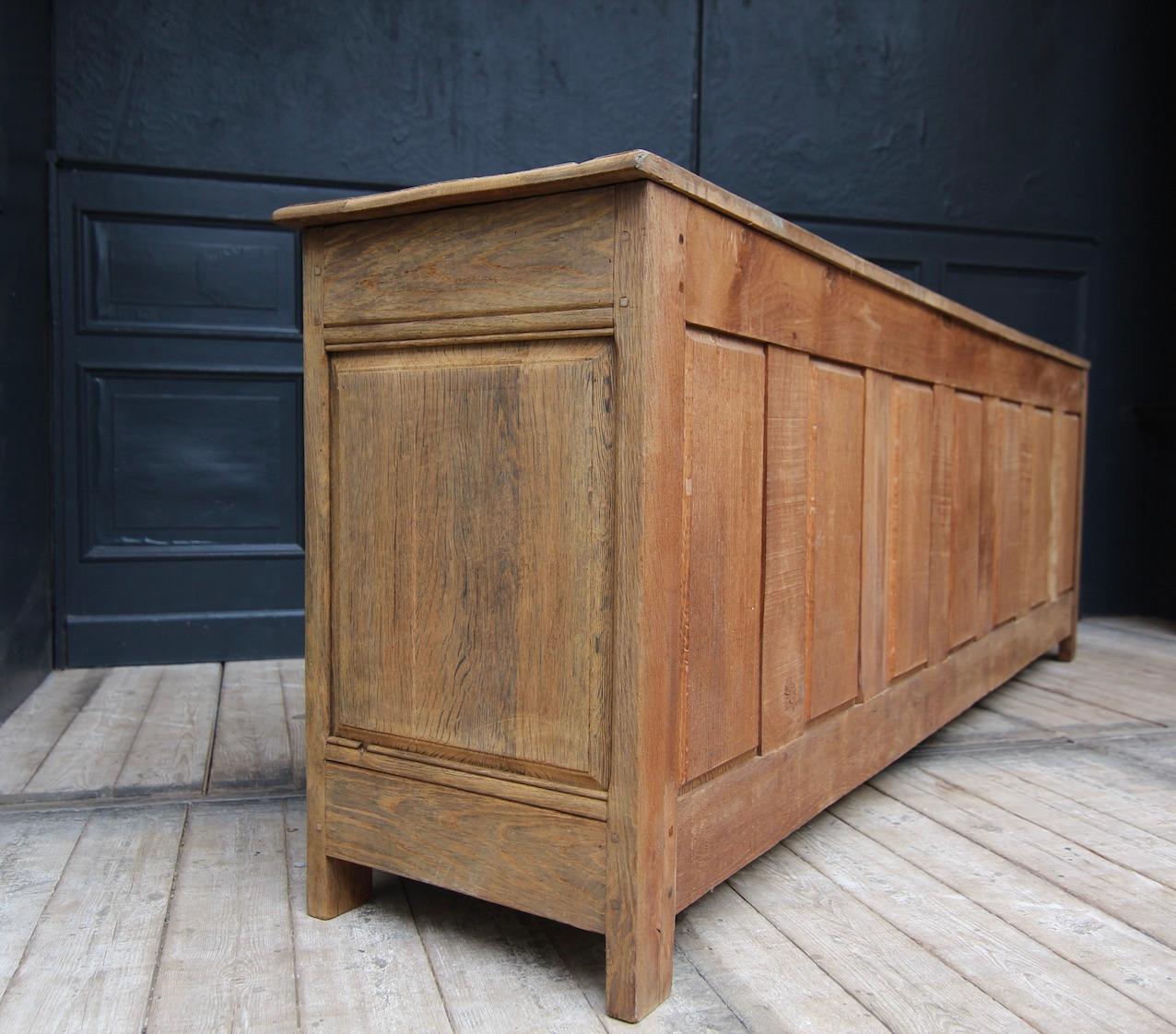 Early 19th Century French Stripped Oak Enfilade Sideboard 8