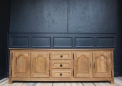 Early 19th Century French Stripped Oak Enfilade Sideboard