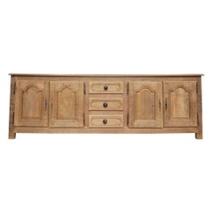 Buffet Enfilade en chêne français rayé du début du XIXe siècle